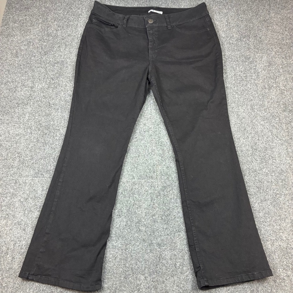 Riders by Lee Womens Black Mid Rise Bootcut Jeans Size 16P 36x30